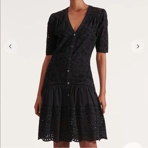 Veronica Beard Eyelet Elegant Black dress